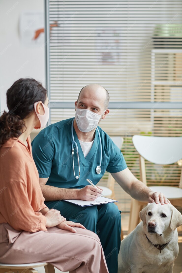 consulta-domicilio-veterinario-antequera Veterinario visitando a un perro en una consulta a domicilio